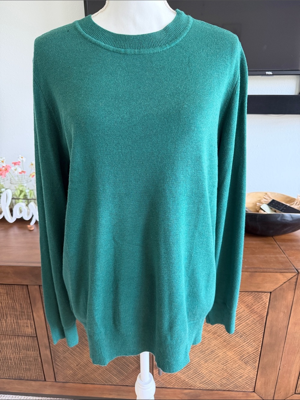 Classic Crewneck Sweater in green